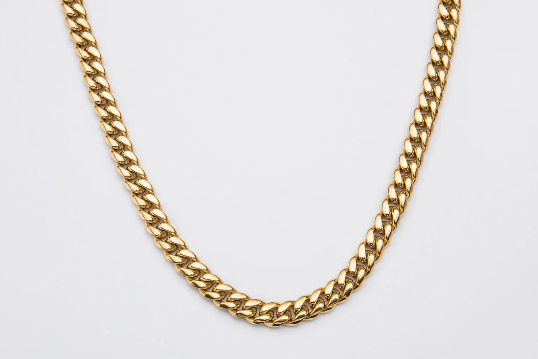 10mm Gold Cuban Link Chain -- DVVX CHAINS