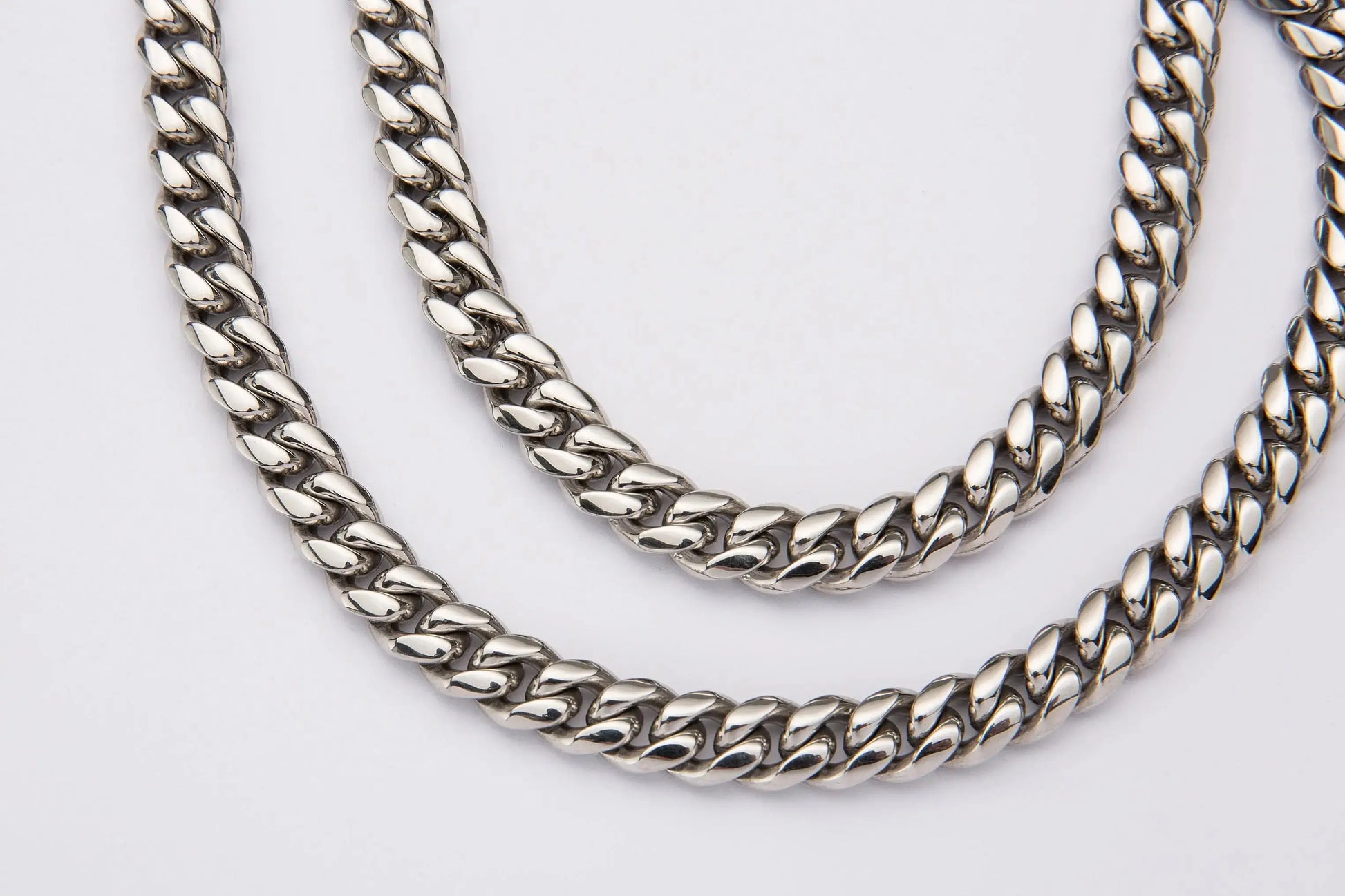 10mm Silver Cuban Link Chain -- DVVX CHAINS