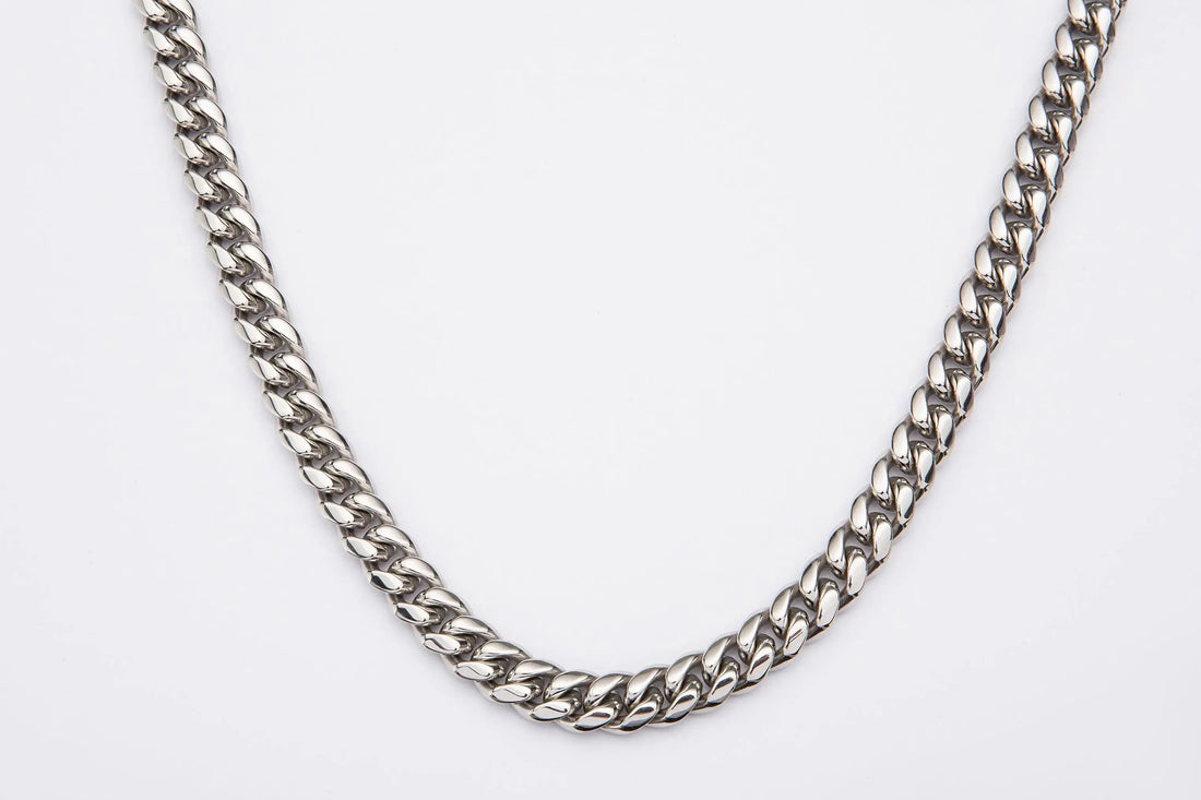 10mm Silver Cuban Link Chain -- DVVX CHAINS