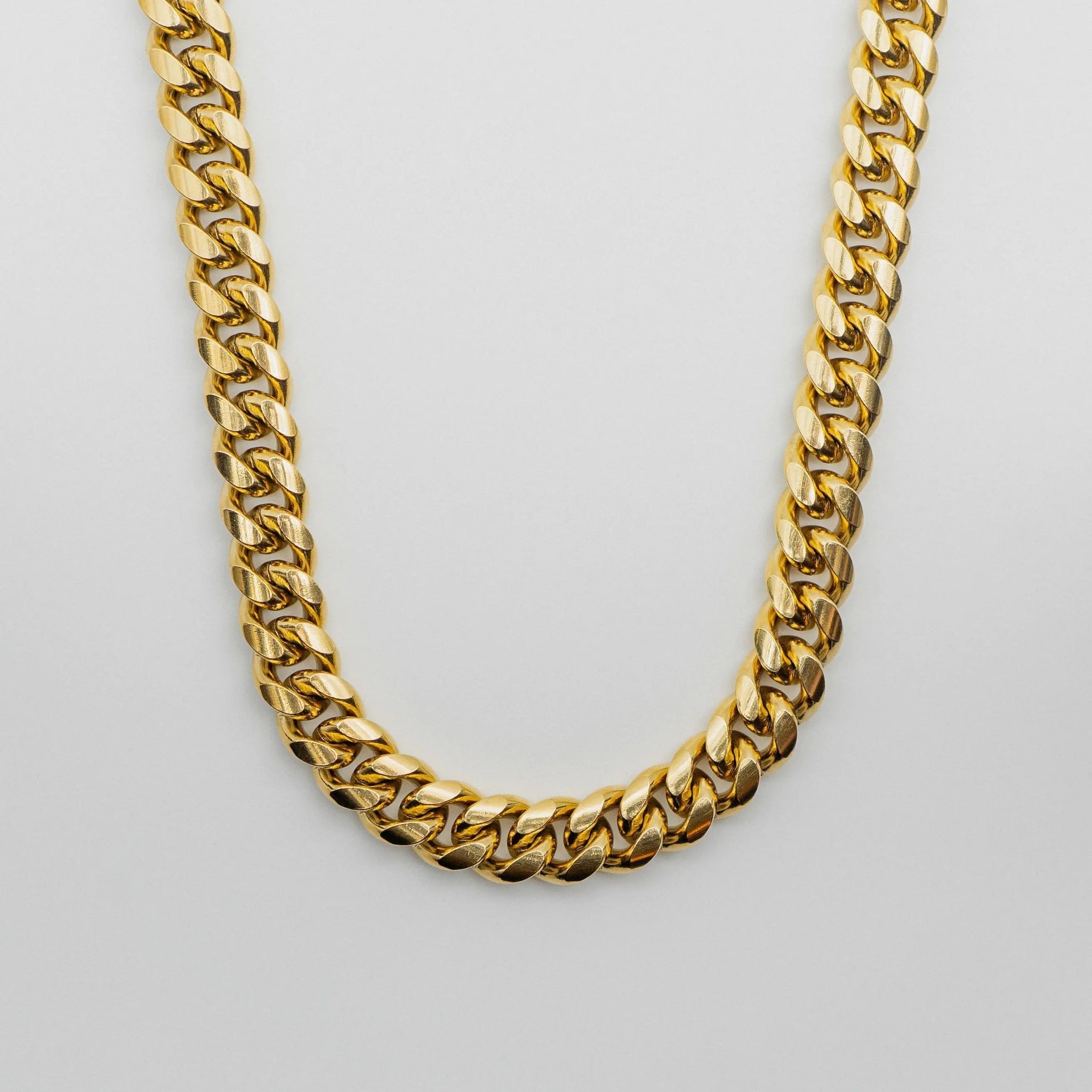 12mm Gold Heavyweight Cuban Chain For Men -- DVVX CHAINS