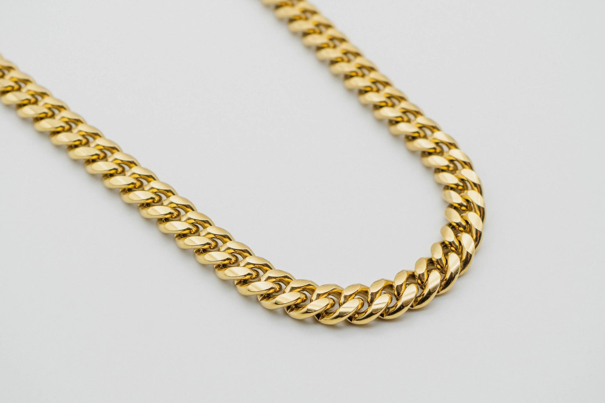 12mm Gold Heavyweight Cuban Chain For Men -- DVVX CHAINS