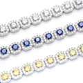 12mm Sapphire Clustered Tennis Chain -- DVVX CHAINS