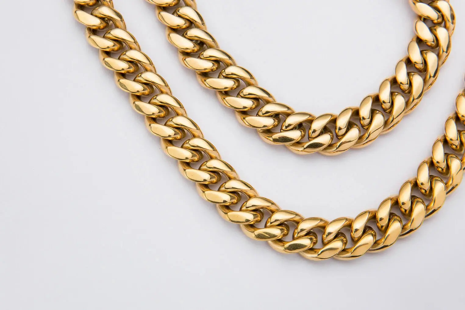 14mm Gold Cuban Link Chain -- DVVX CHAINS