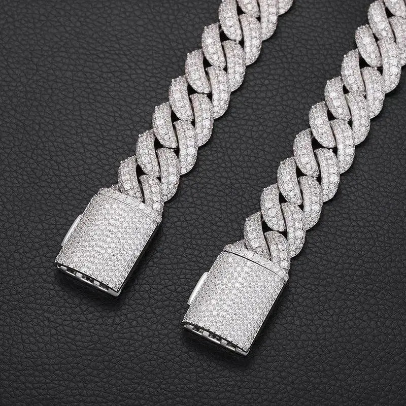 18mm Iced Out Cuban Link Chain -- DVVX CHAINS