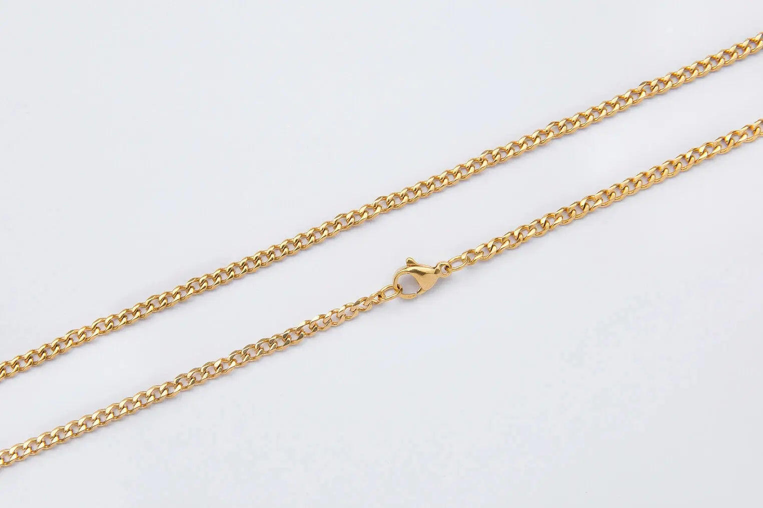 3mm Gold Cuban Link Chain -- DVVX CHAINS