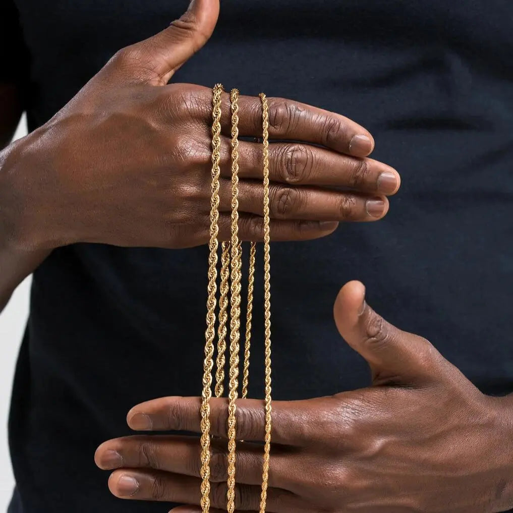 3mm Gold Rope Chain -- DVVX CHAINS