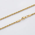 3mm Gold Rope Chain -- DVVX CHAINS