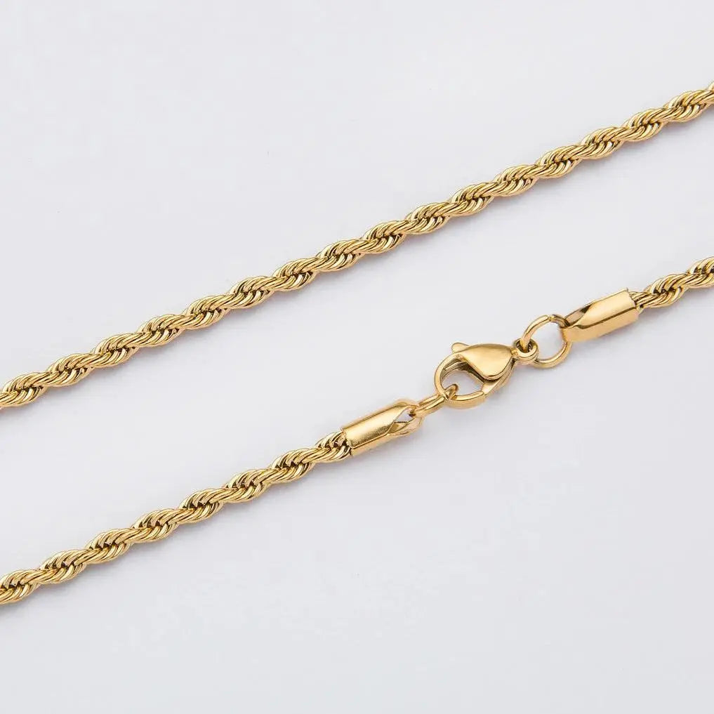 3mm Gold Rope Chain -- DVVX CHAINS