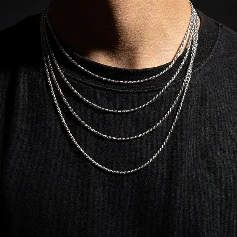 3mm Silver Rope Chain -- DVVX CHAINS