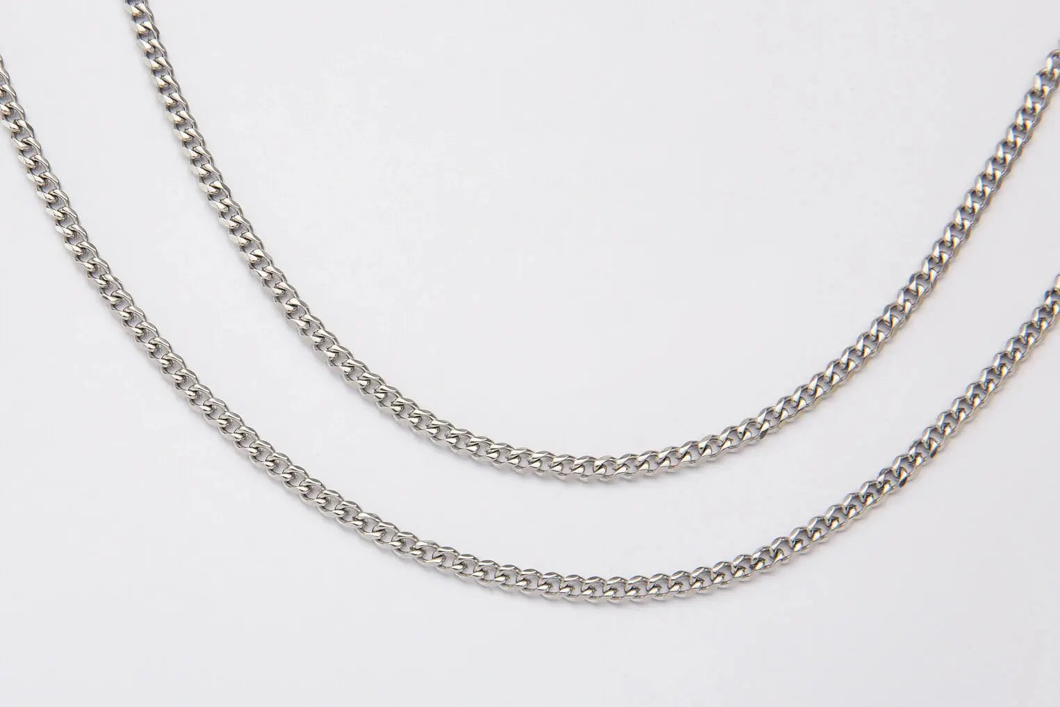 3mm Silver Cuban Link Chain -- DVVX CHAINS