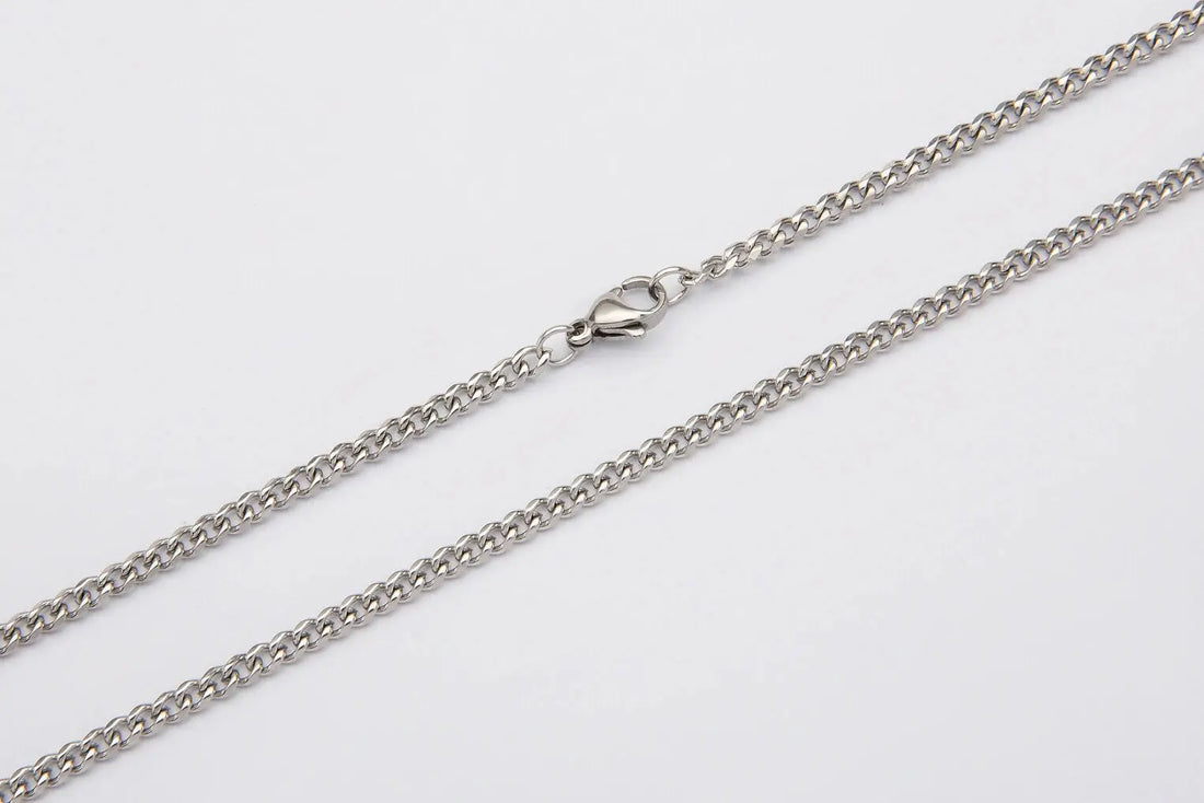 3mm Silver Cuban Link Chain -- DVVX CHAINS