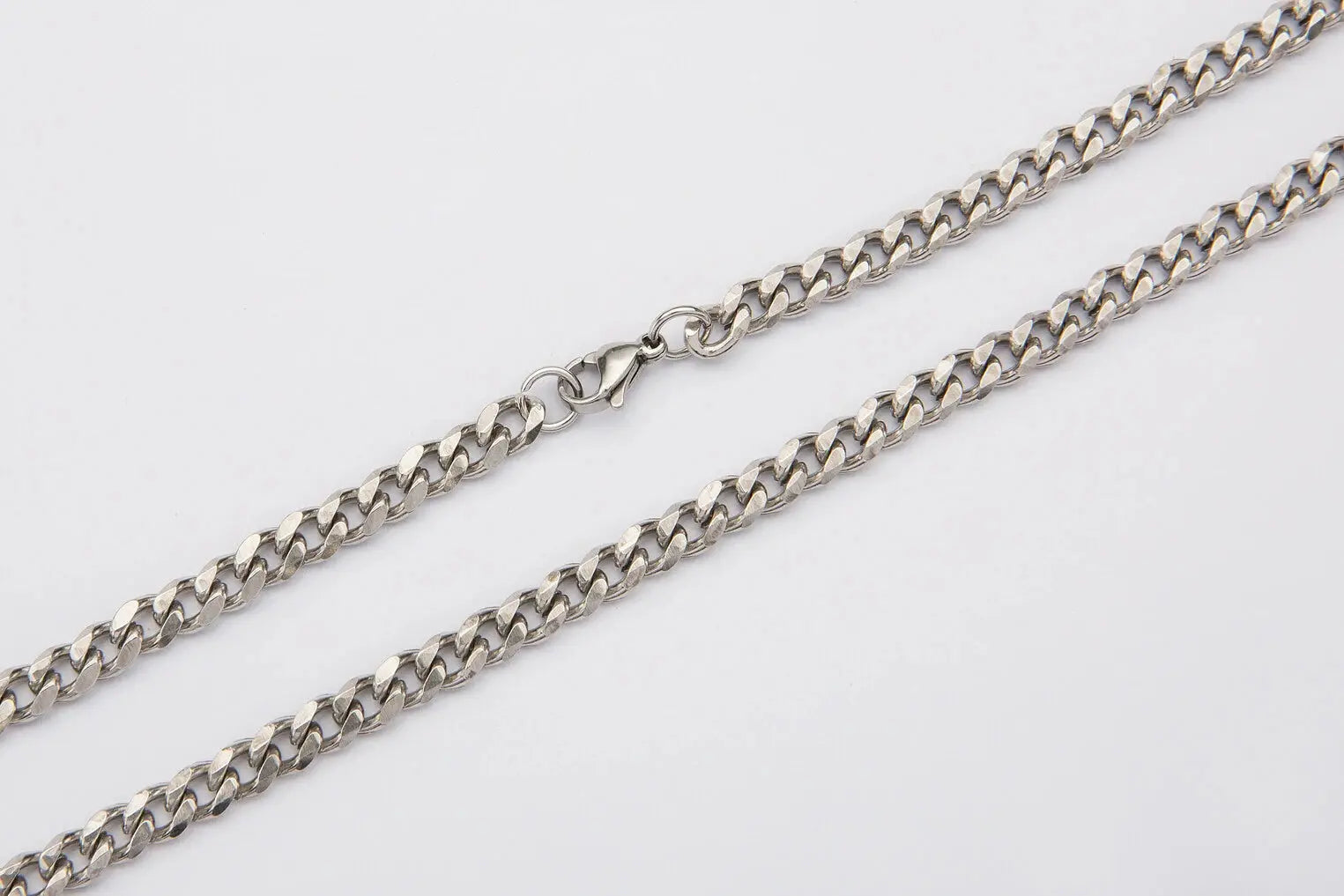 5mm Silver Cuban Link Chain -- DVVX CHAINS