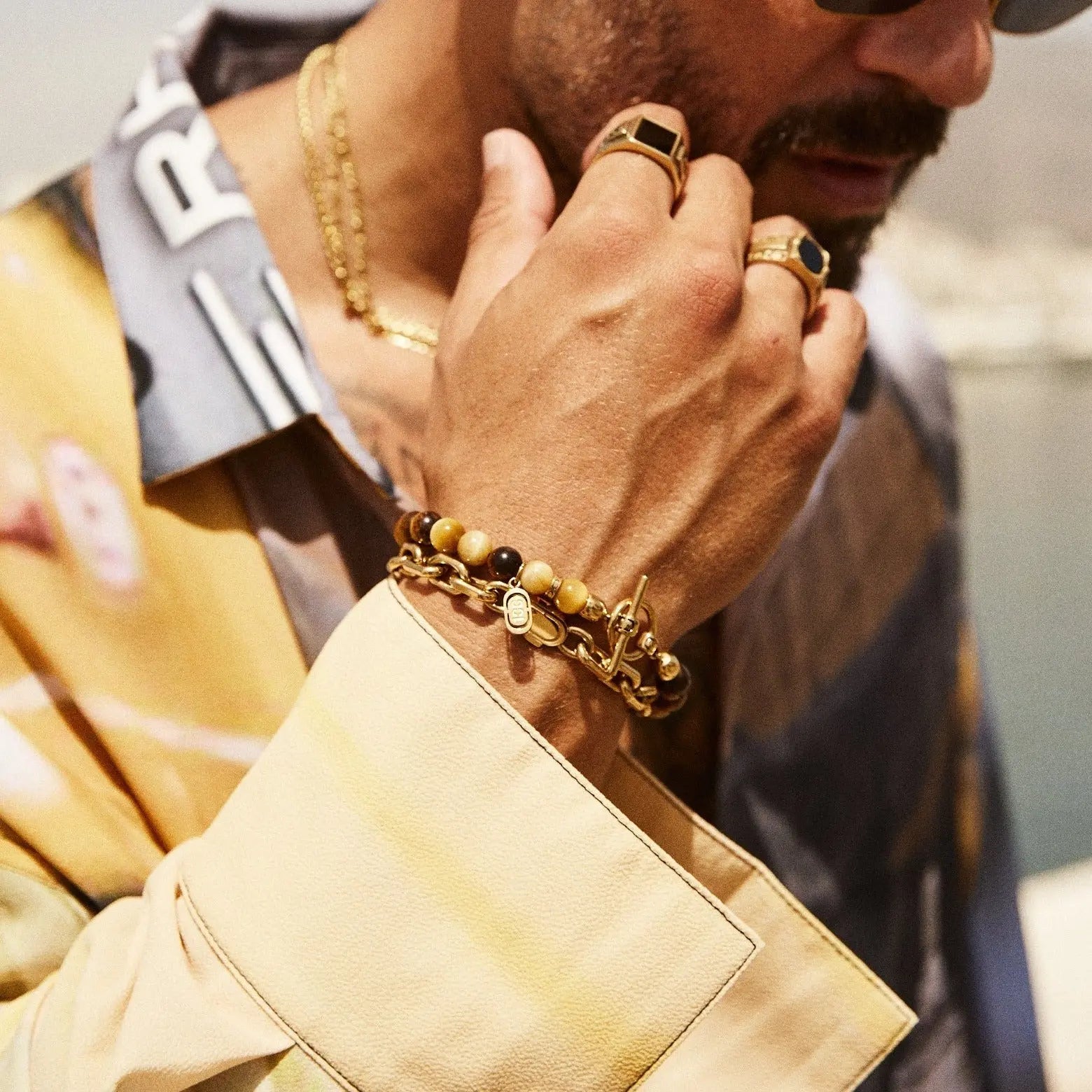 Anchor Link Bracelet (Gold) -- DVVX CHAINS