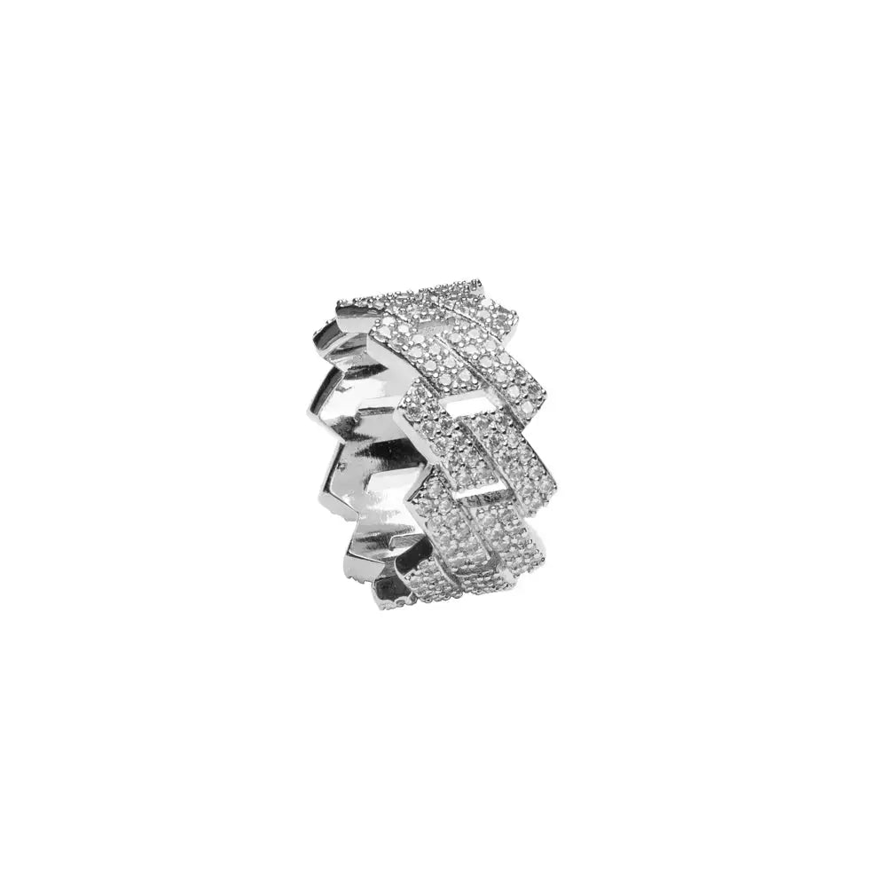 Baguette Diamond Cuban Link Ring -- DVVX CHAINS