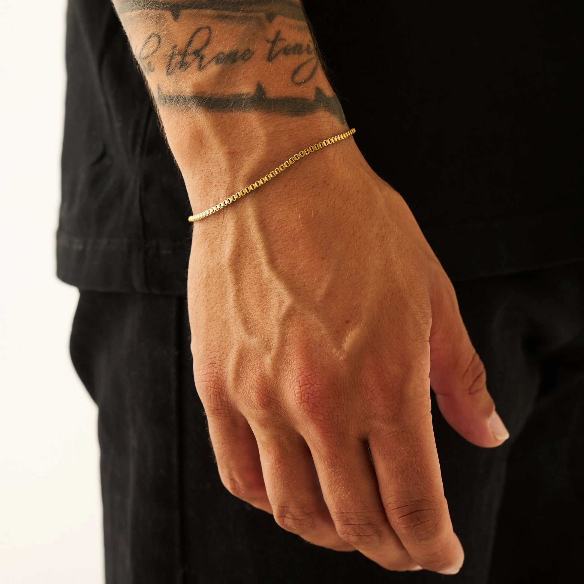 Box Bracelet (Gold) 2mm -- DVVX CHAINS