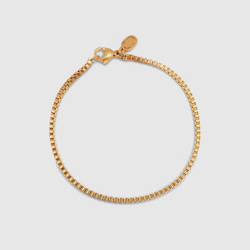 Box Bracelet (Gold) 2mm -- DVVX CHAINS