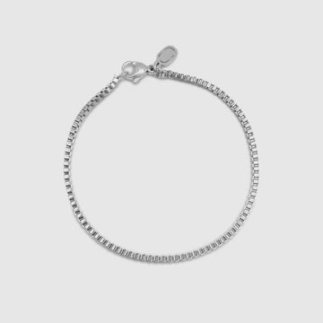 Box Bracelet (Silver) 2mm -- DVVX CHAINS