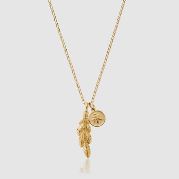 Gold Forever Feather Pendant