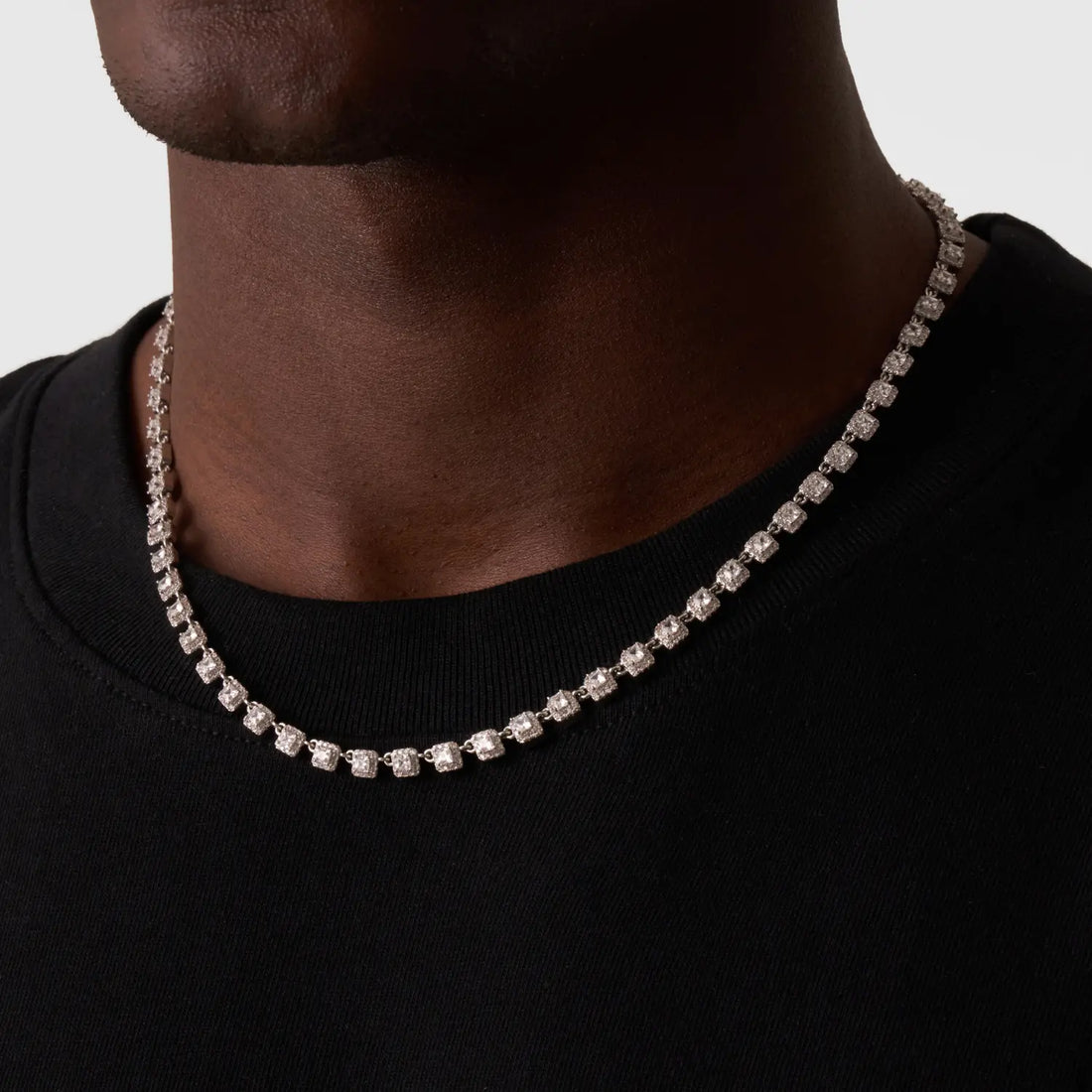 Cluster Stone Tennis Chain (Silver) -- DVVX CHAINS