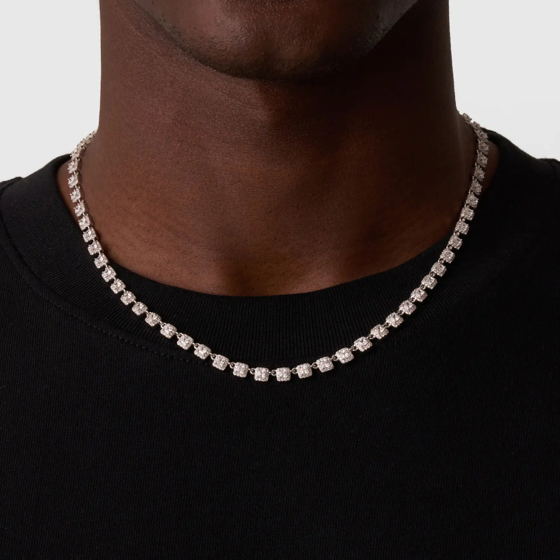 Cluster Stone Tennis Chain (Silver) -- DVVX CHAINS