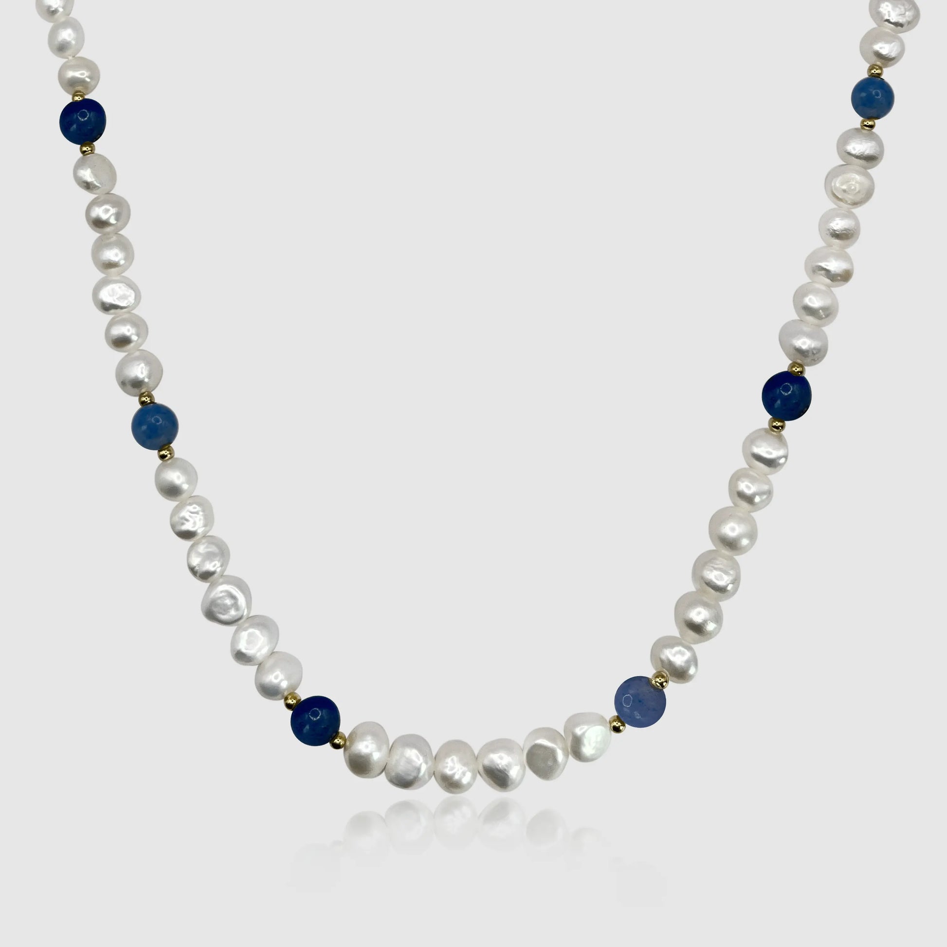 Cobalt Blue - Real Pearl Necklace -- DVVX CHAINS