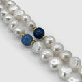 Cobalt Blue - Real Pearl Necklace -- DVVX CHAINS