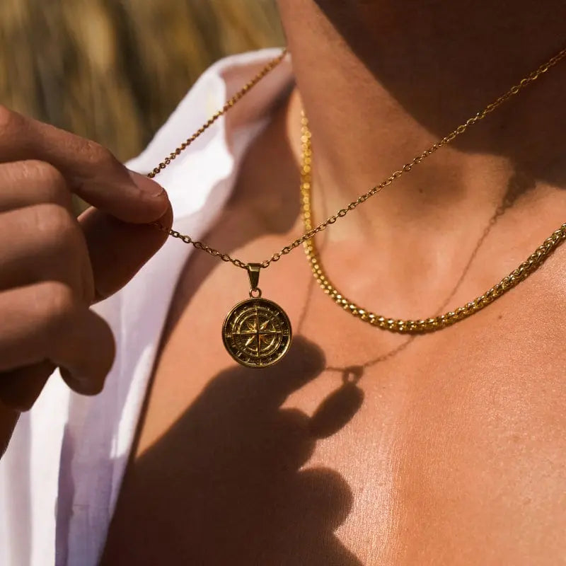 Compass Pendant (Gold) -- DVVX CHAINS