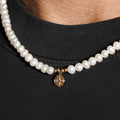 Compass Real Pearl Necklace (Gold) -- DVVX CHAINS