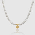 Compass Real Pearl Necklace (Gold) -- DVVX CHAINS