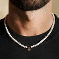 Compass Real Pearl Necklace (Gold) -- DVVX CHAINS