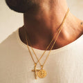 Compass x Crucifix Set (Gold) -- DVVX CHAINS