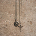 Compass x Crucifix Set (Silver) -- DVVX CHAINS