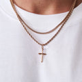 Cross & Cali Set (Rose Gold) -- DVVX CHAINS