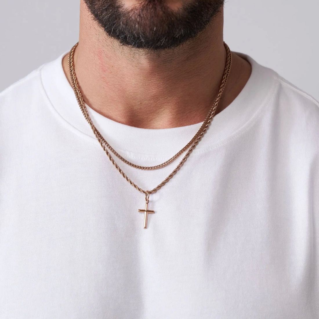 Cross & Cali Set (Rose Gold) -- DVVX CHAINS