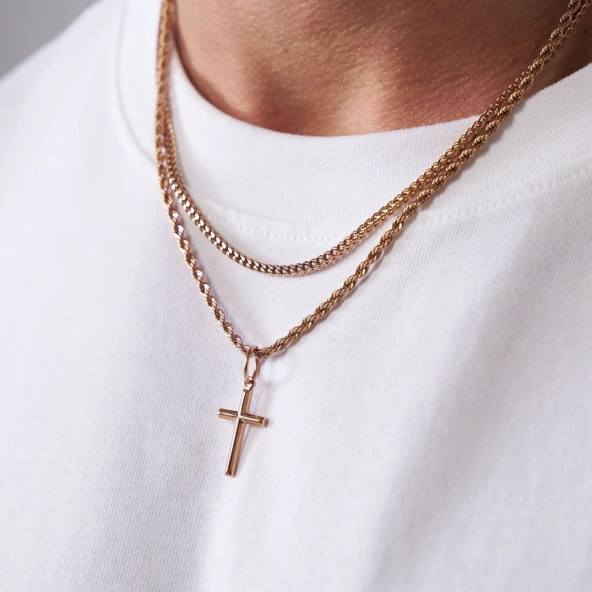 Cross & Cali Set (Rose Gold) -- DVVX CHAINS