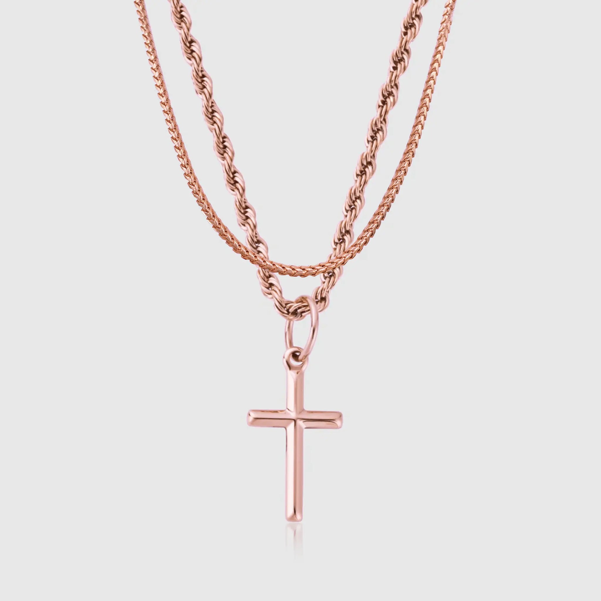 Cross & Cali Set (Rose Gold) -- DVVX CHAINS