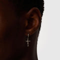 Crucifix Earring (Silver) -- DVVX CHAINS