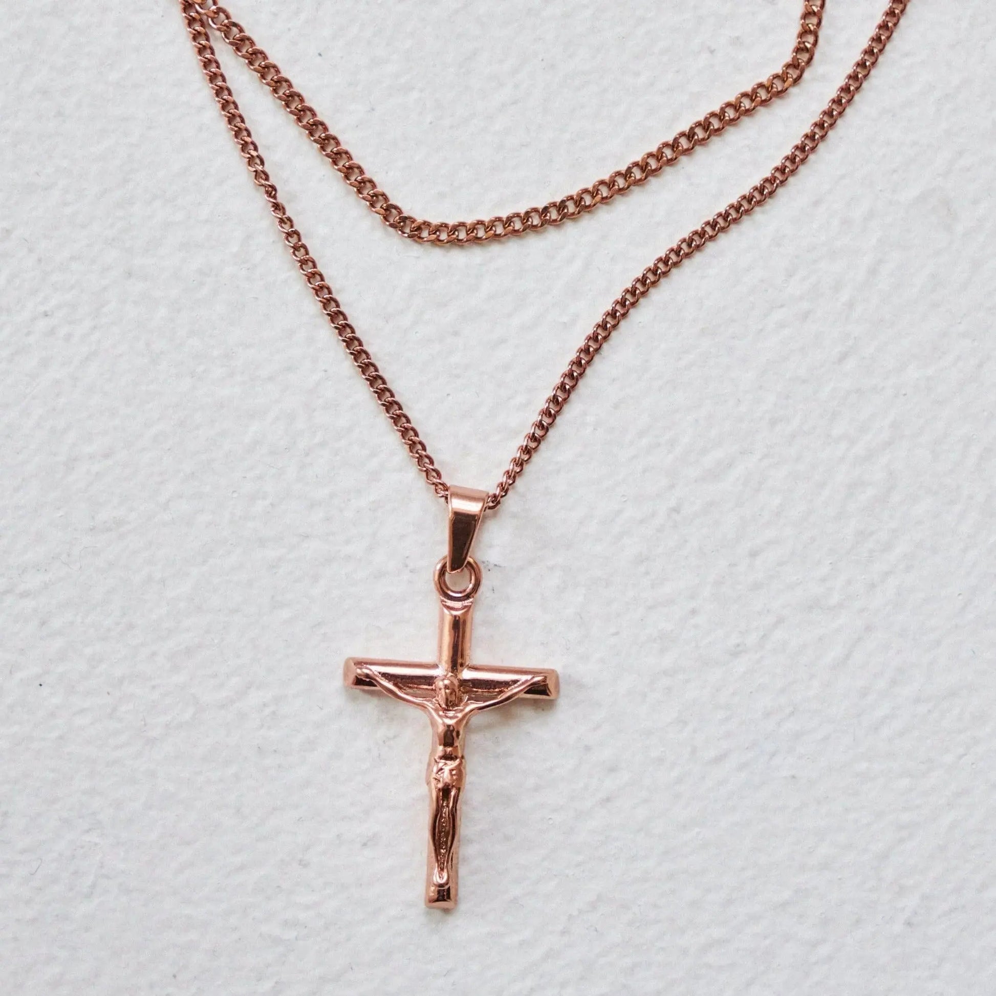 Crucifix and Connell Set (Rose Gold) -- DVVX CHAINS