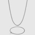 Cuban 4mm Set (Silver) -- DVVX CHAINS