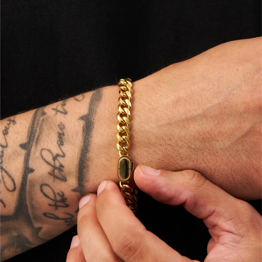 Cuban Bracelet (Gold) 8mm -- DVVX CHAINS