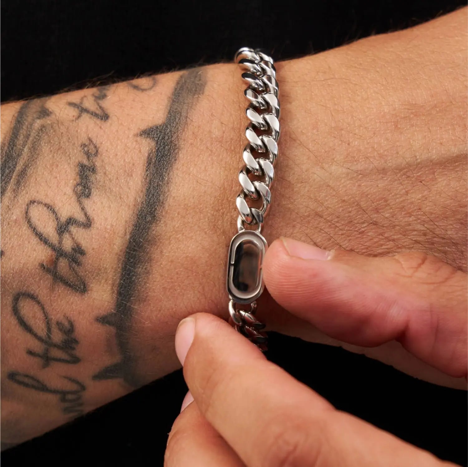 Cuban Bracelet (Silver) 8mm -- DVVX CHAINS