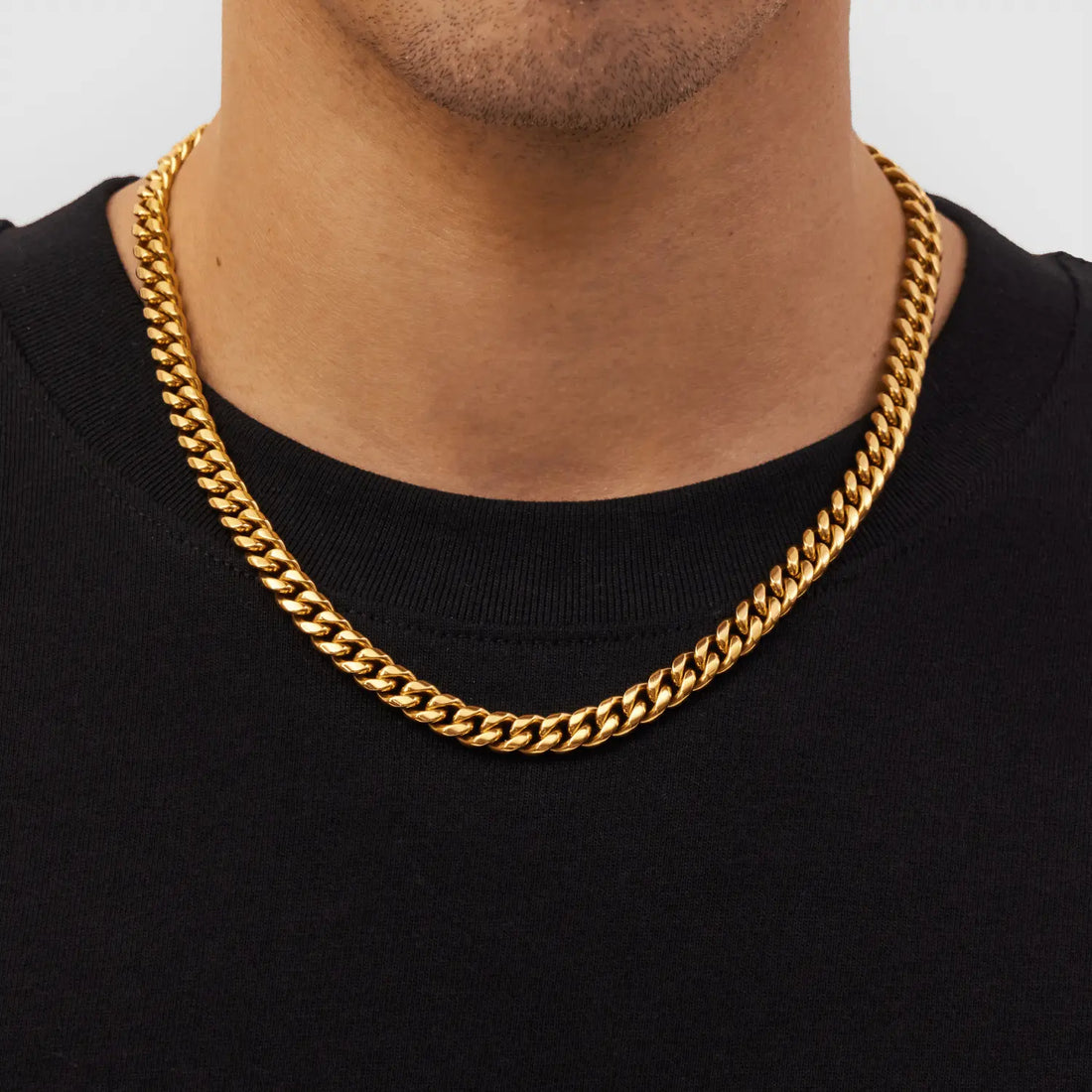 Cuban Link Chain 8mm Gold Set -- DVVX CHAINS