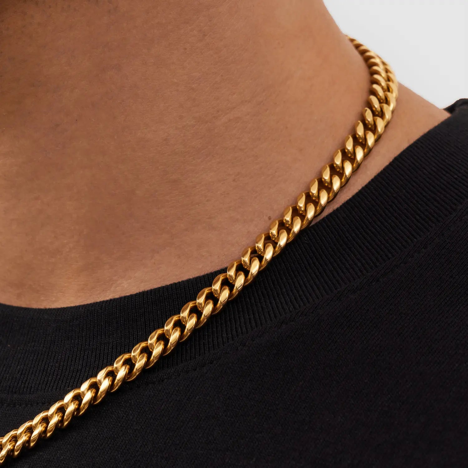 Cuban Link Chain 8mm Gold Set -- DVVX CHAINS