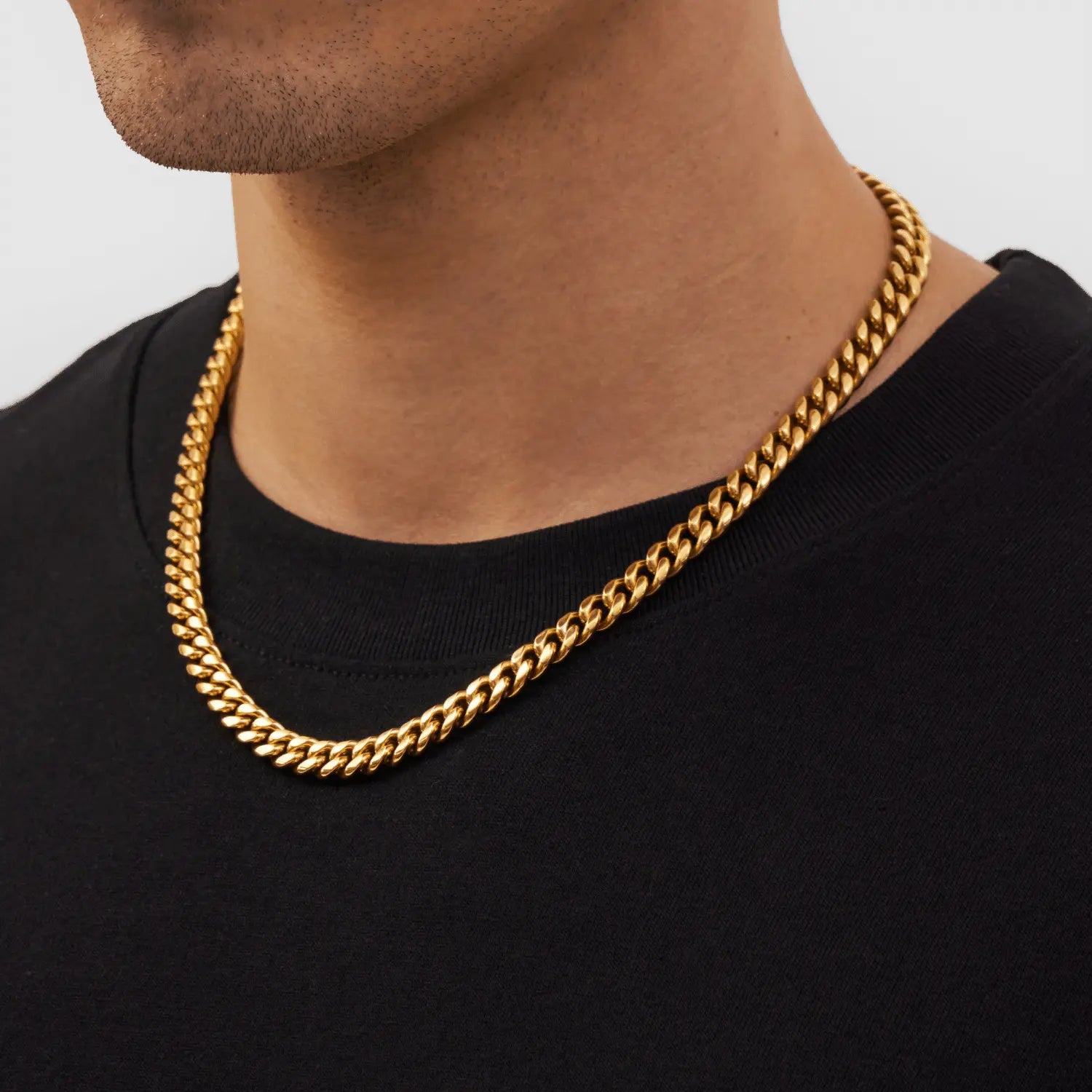 Cuban Link Chain 8mm Gold Set -- DVVX CHAINS