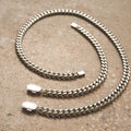 Cuban Link Chain 8mm Silver Set -- DVVX CHAINS