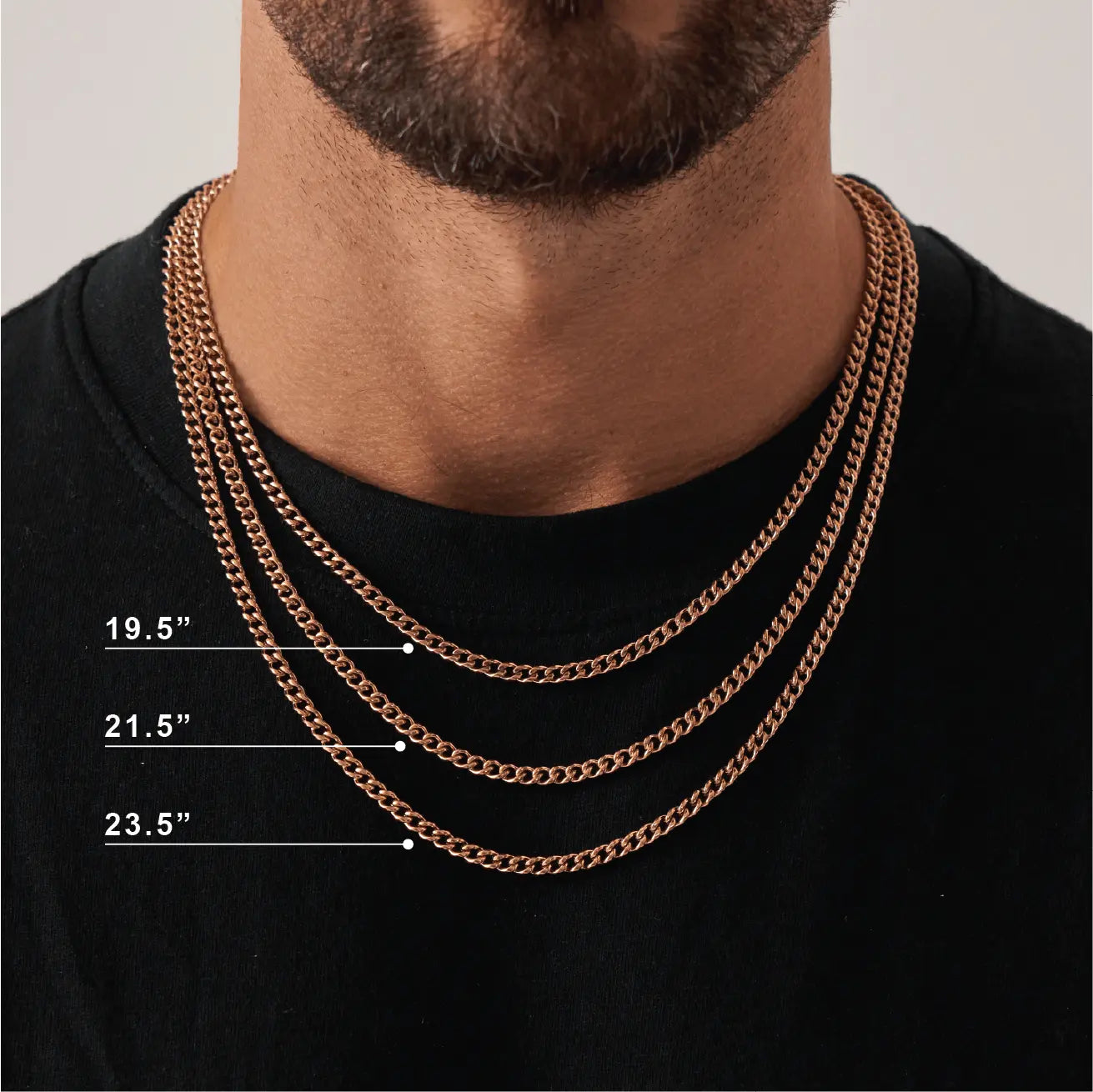 Cuban (Rose Gold) 4mm -- DVVX CHAINS