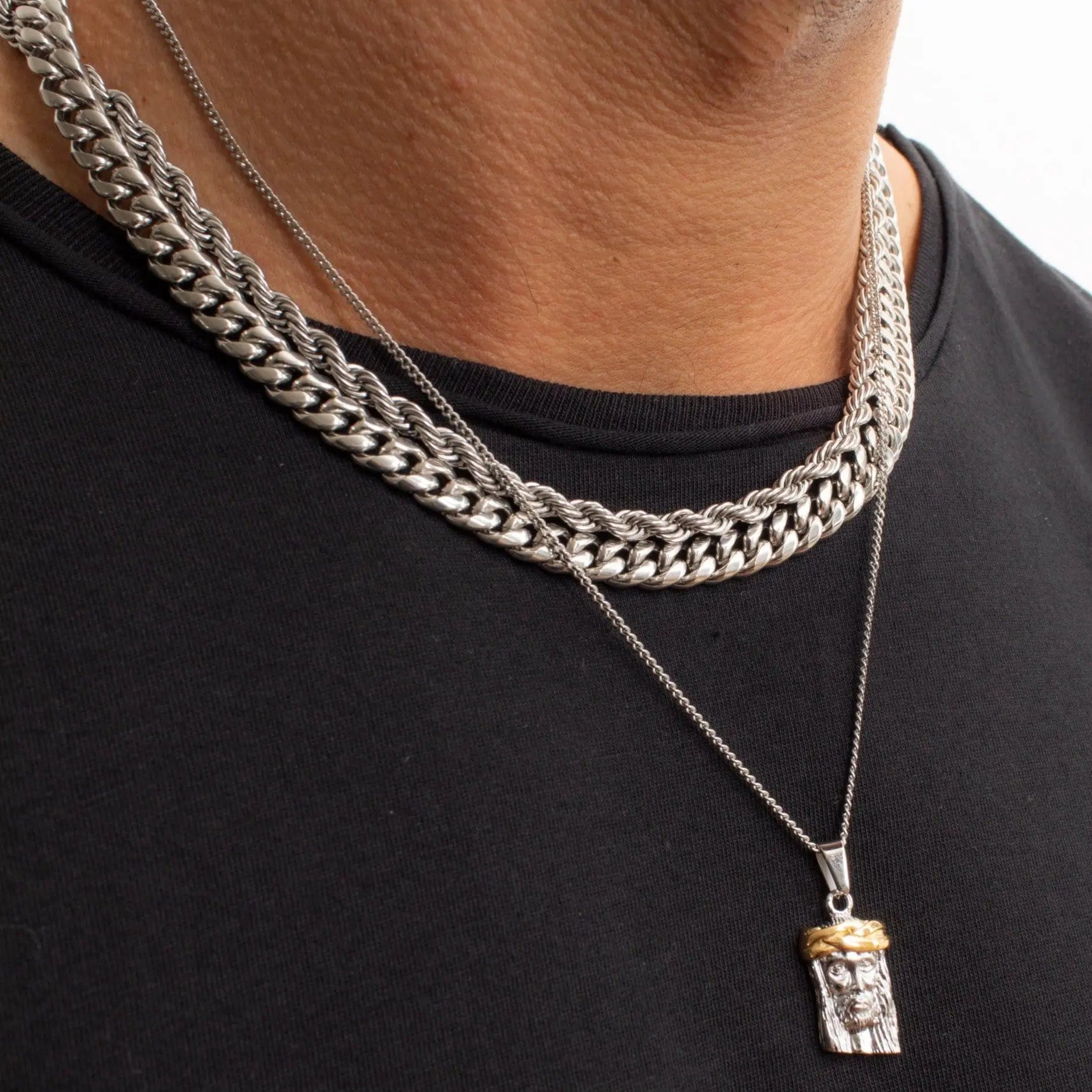 Cuban (Silver) 12mm -- DVVX CHAINS