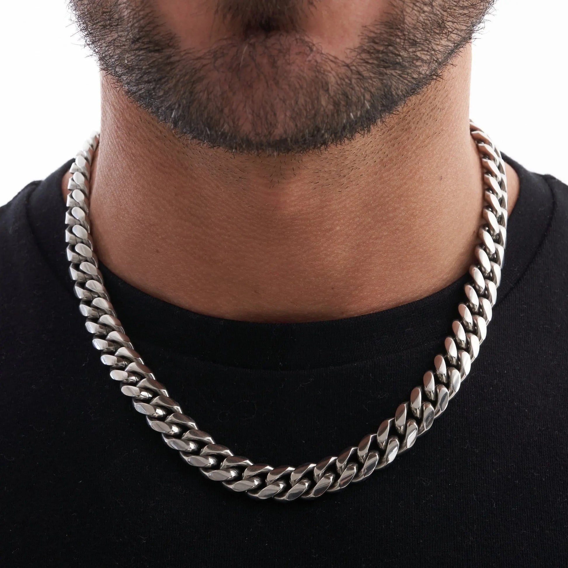 Cuban (Silver) 12mm -- DVVX CHAINS