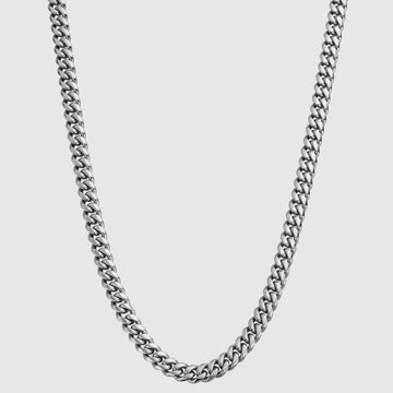 Cuban (Silver) 8mm -- DVVX CHAINS