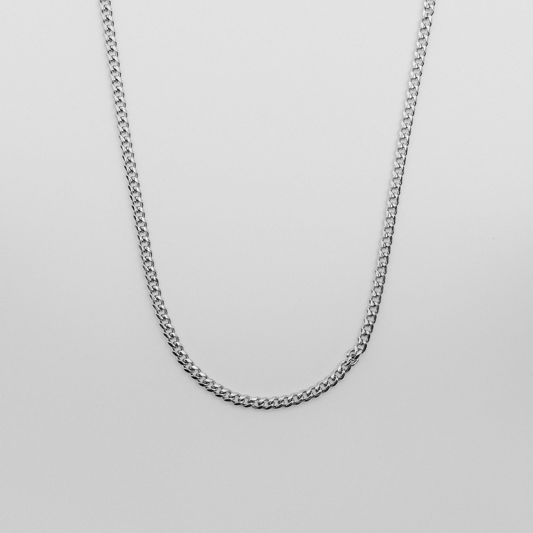 Silver 4mm Heavyweight Cuban Chain